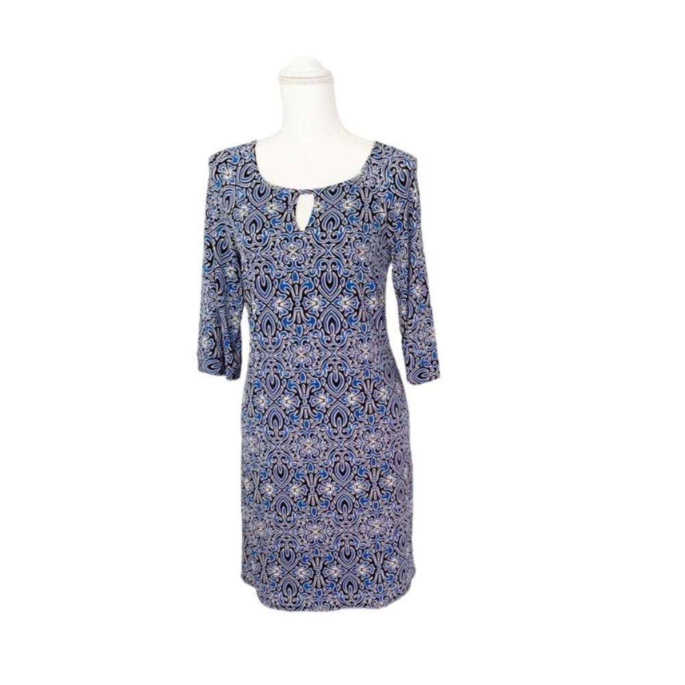 Laundry by Shelli Segal Blue Black White Dress